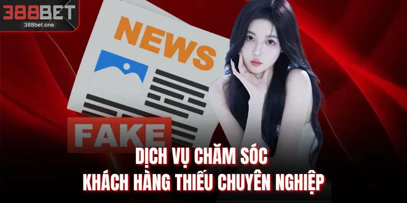 Dịch vụ chăm sóc khách hàng thiếu chuyên nghiệp