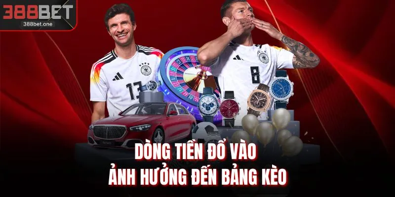 Dòng tiền đổ vào ảnh hưởng đến bảng kèo